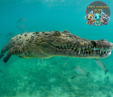 Buaya Air Asin Reptil2 Laut Mematikan dengan Kekuatan Super