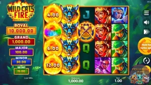 6 Kucing Liar Berapi di Slot Online Wild Cats Fire
